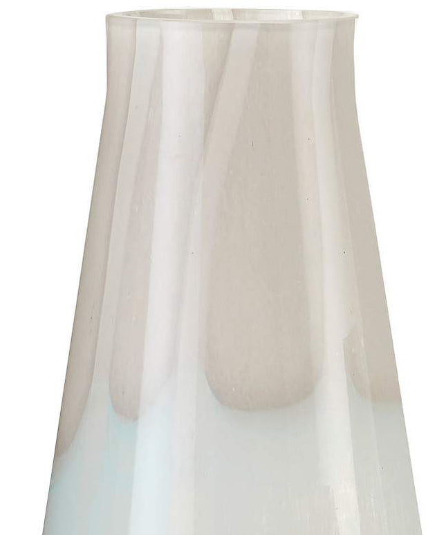 Floating Cloud Light Gray and White Glass Vases Set of 3