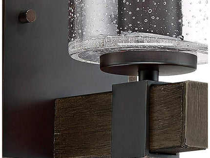 Franklin Iron Works Poetry 9" High Seeded Glass Wall Sconces Set of 2