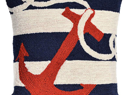 Frontporch Anchor Navy 18" Square Indoor-Outdoor Pillow