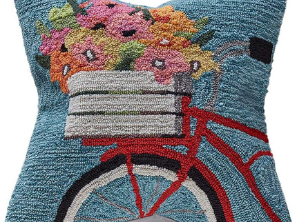 Frontporch Bike Ride 18" Square Indoor-Outdoor Pillow