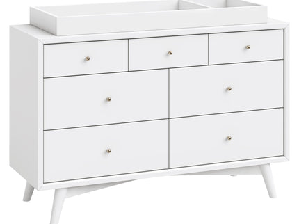 M15916W,Palma 7-Drawer Double Dresser  Assembled in White