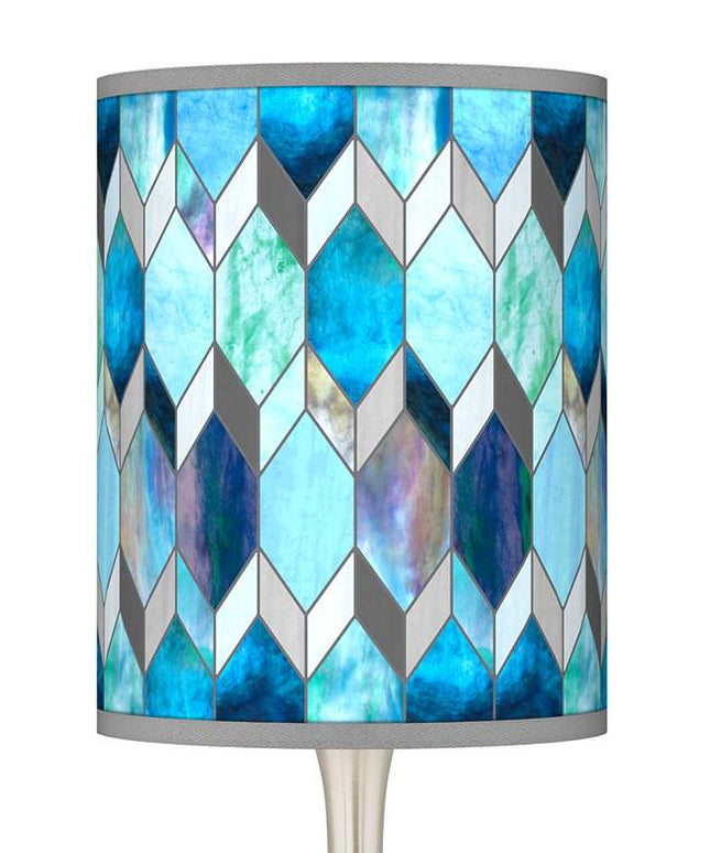 Giclee Glow Droplet 23 1/2" Blue Mosaic Shade Modern Lamps Set of 2
