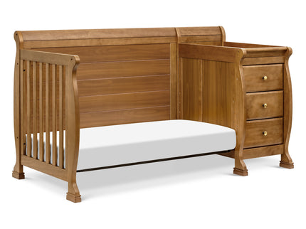 M5582CT,DaVinci,Kalani 4-in-1 Convertible Crib & Changer in Chestnut