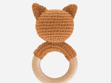 Fox Cotton Rattle Teether