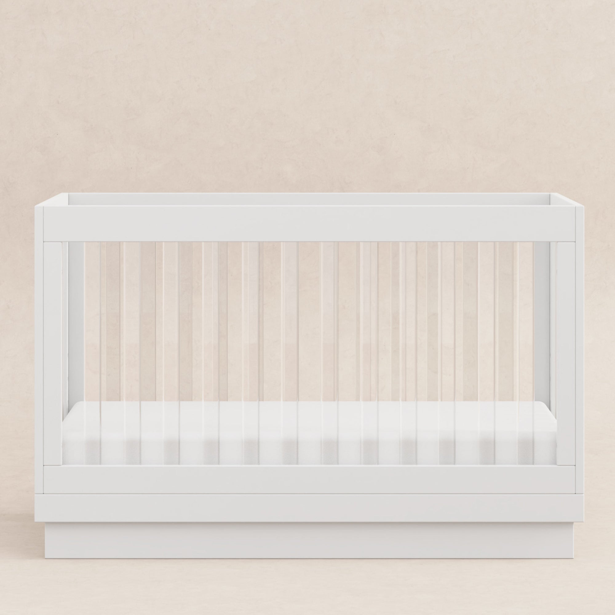 M8601KW,Babyletto,Harlow 3-in-1 Convertible Crib w/Toddler Bed Conversion Kit in White/Acrylic