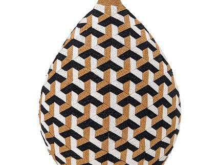 Jahia 18 1/2"H Natural Black White Geometric Decorative Vase