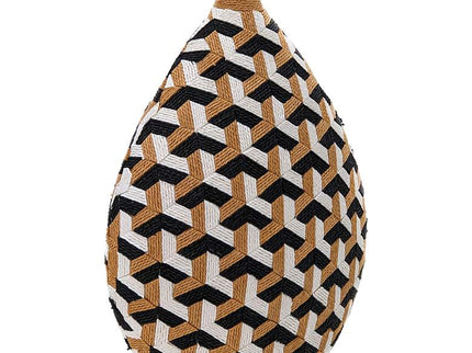Jahia 18 1/2"H Natural Black White Geometric Decorative Vase