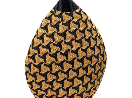 Jahia 21 1/2" High Natural Black Geometric Decorative Vase