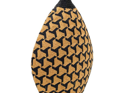 Jahia 21 1/2" High Natural Black Geometric Decorative Vase