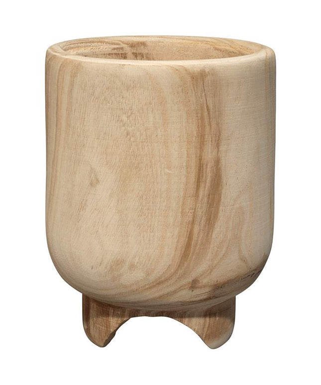 Jamie Young Canyon 12" High Brown Natural Wood Vase