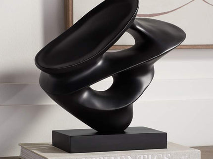 Janet 14 1/2" Wide Black Abstract Sculpture
