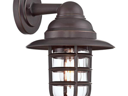 John Timberland Marlowe 13 1/4" High Bronze Cage Wall Sconces Set of 2