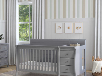 M5582G,DaVinci,Kalani 4-in-1 Convertible Crib & Changer in Grey