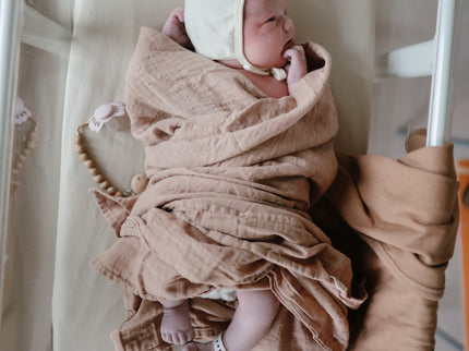 Mushie Organic Cotton Muslin Swaddle Blanket