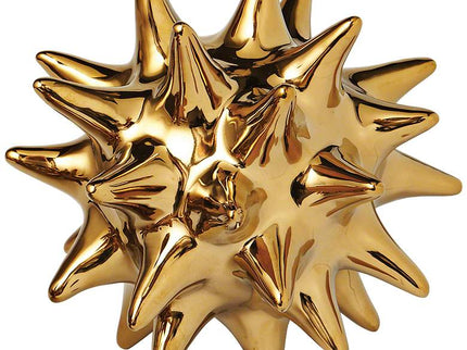 Large Bright Gold 6" High Ceramic Urchin Sculpture
