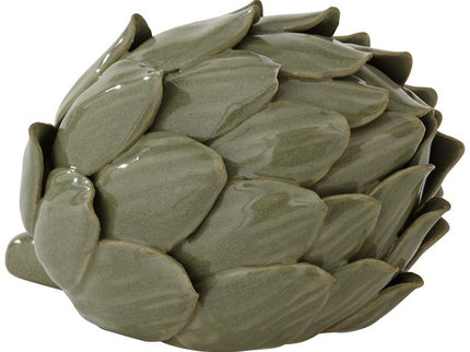 Layered 5" Wide Matte Green Decorative Artichoke Sculpture