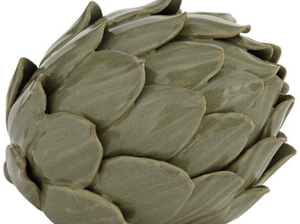 Layered 5" Wide Matte Green Decorative Artichoke Sculpture