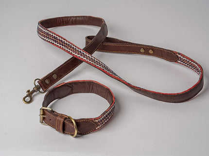 Moroccan Kilim Dog Leash and Collar