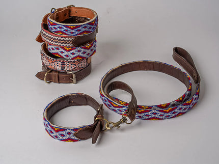 Moroccan Kilim Dog Leash and Collar