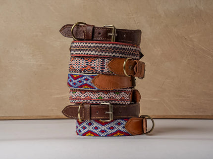 Moroccan Kilim Dog Leash and Collar