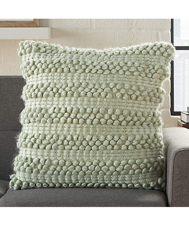 Life Styles Spa Woven Stripes 20" Square Throw Pillow