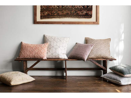 Loloi Beige Jacquard Abstract 22" Square Throw Pillow