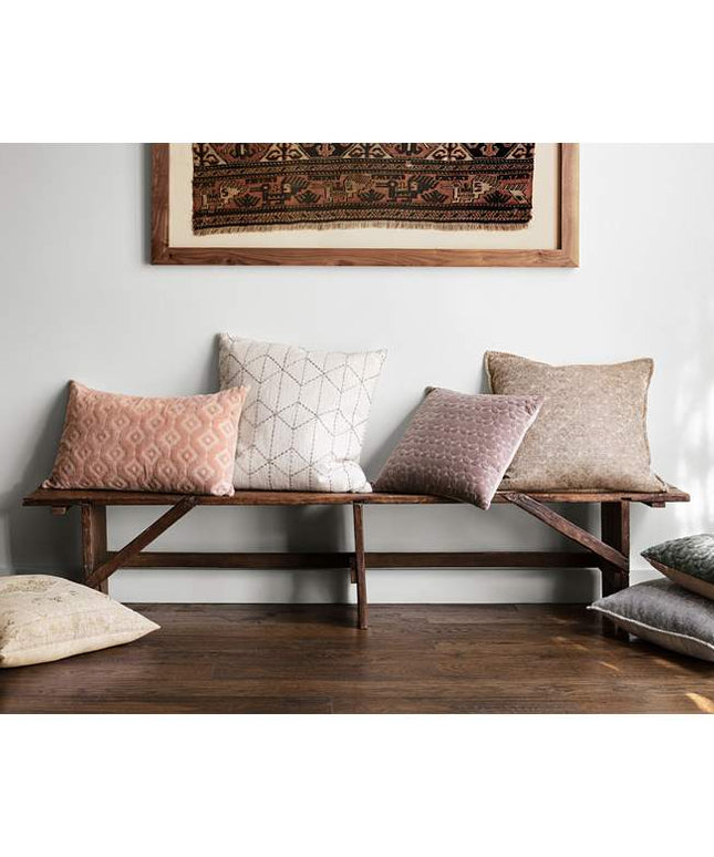 Loloi Beige Jacquard Abstract 22" Square Throw Pillow