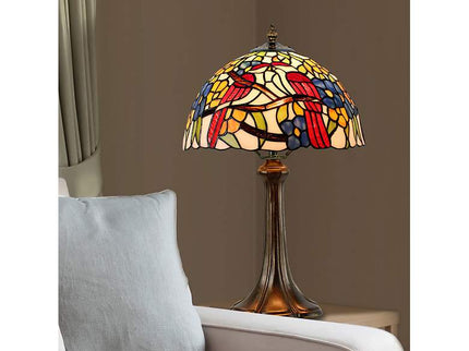 Lovebirds Floral 19" High Antique Bronze Accent Table Lamp