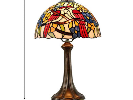 Lovebirds Floral 19" High Antique Bronze Accent Table Lamp