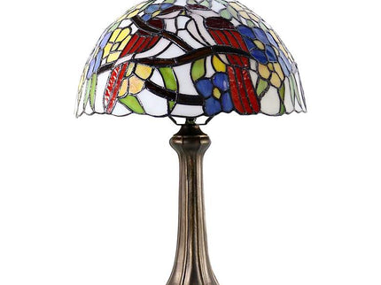 Lovebirds Floral 19" High Antique Bronze Accent Table Lamp