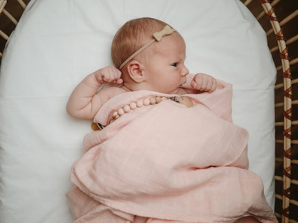 Mushie Organic Cotton Muslin Swaddle Blanket