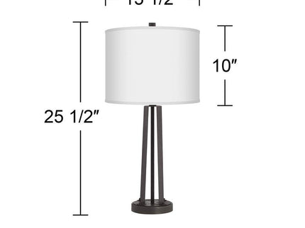 Magnolia Mosaic Susan Dark Bronze USB Table Lamps Set of 2