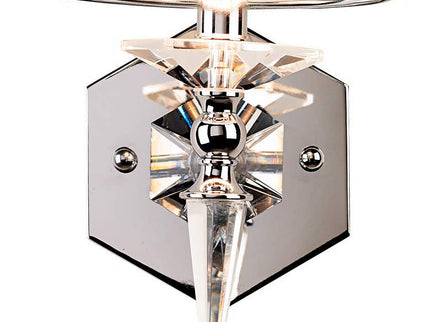 Manhattan 13" High Black and Chrome Crystal Wall Sconce Set of 2