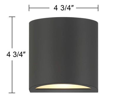 Marisha 4 3/4" High Black LED Outdoor Wall Light Set of 2