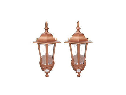 Maxa Copper 15" Battery Power Motion Sensor Outdoor Lights Set of 2
