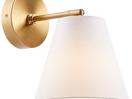 Meridian 10" High Natural Brass Wall Sconces Set of 2