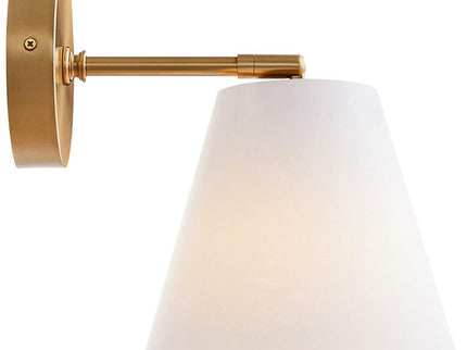 Meridian 10" High Natural Brass Wall Sconces Set of 2