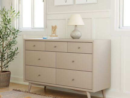 M15916TPE,Palma 7-Drawer Double Dresser  Assembled in Taupe