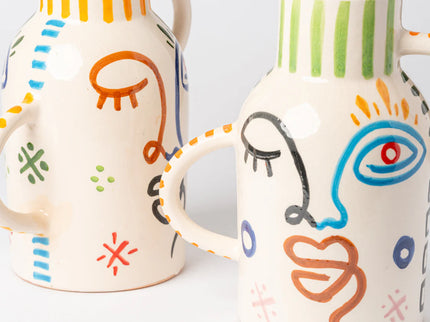 Moroccan Handpainted Visage Vase