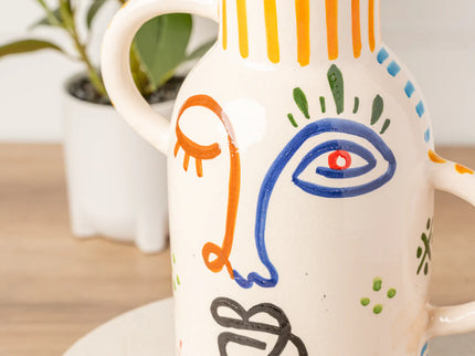 Moroccan Handpainted Visage Vase