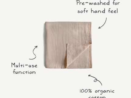 MS-244, Organic Cotton Muslin Swaddle Blanket