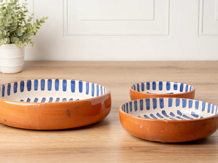 Moroccan Nesting Dish Set - Blue Stripe