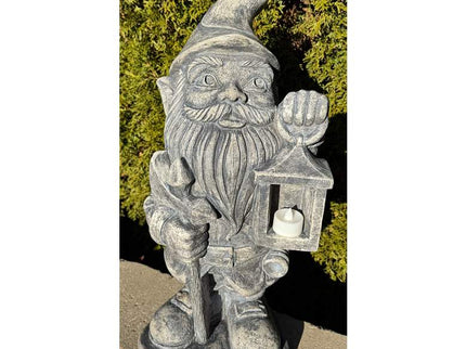 Night Watchman Garden Gnome 21" High Trevia Graystone Statue