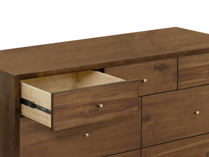 M15916NL,Palma 7-Drawer Double Dresser  Assembled in Natural Walnut
