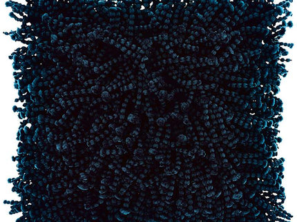 Nourison Shag Navy Skinny Fugga 20" Square Throw Pillow