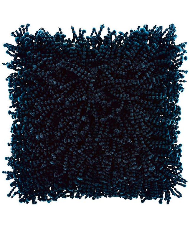 Nourison Shag Navy Skinny Fugga 20" Square Throw Pillow
