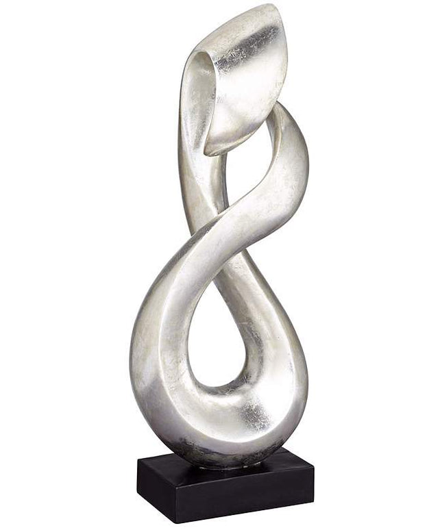 Open Infinity 24 1/2" High Silver Finish Modern Sculpture