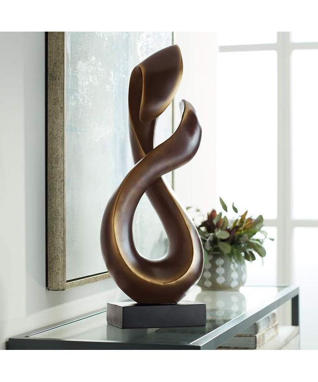 Open Infinity 25" High Gold Sculpture
