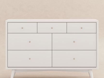 M15916RW,Palma 7-Drawer Double Dresser  Assembled in Warm White