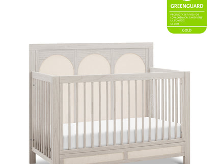 M24801WDFPEW,Namesake,Eloise 4-in-1 Convertible Crib in White Driftwood and Performance Pearl Eco-Weave